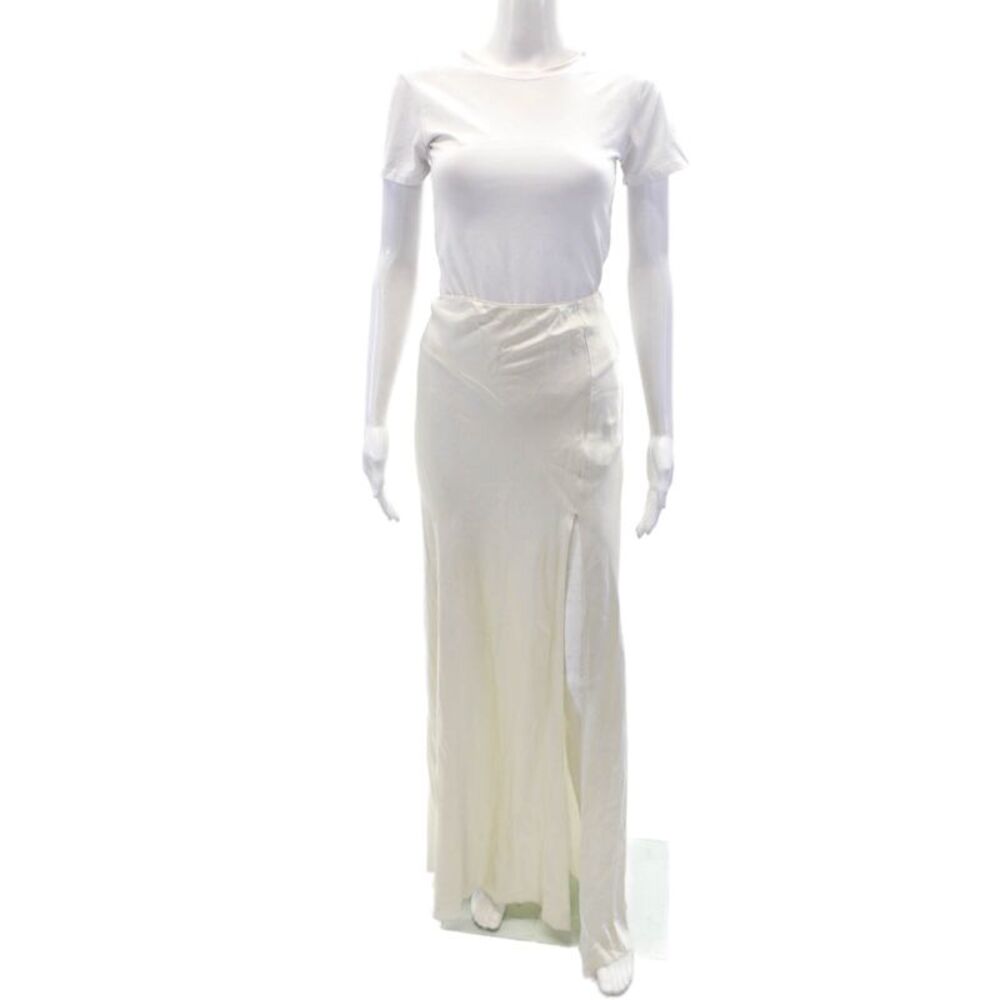 Sablyn Womens Isabella Satin Skirt - Gardenia Size M